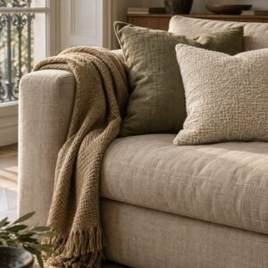 Sera linen cushion — concept image